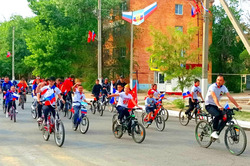 В Нариманове прошел патриотический велопробег