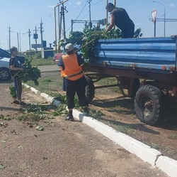 В Нариманове проводят работы по благоустройству