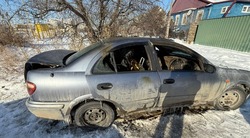 В наримановском селе сгорел легковой автомобиль