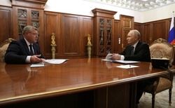 Губернатор Астраханской области Игорь Бабушкин встретился с Владимиром Путиным