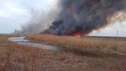 В наримановских селах пожарные тушили вспыхнувшие мусор и камыш
