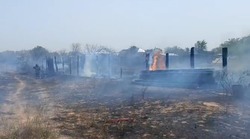 В Наримановском районе потушили крупный пожар