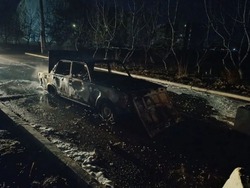 В Нариманове сгорел автомобиль