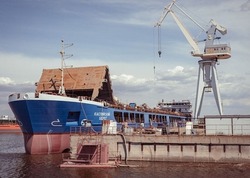 Наримановские корабелы испытывают сухогруз «Каспийский берег»