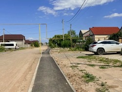 В наримановском селе появилась пешеходная дорожка