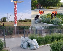 В Нариманове обновили стелу-указатель