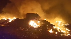 В Наримановском районе горела  производственная база